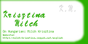 krisztina milch business card